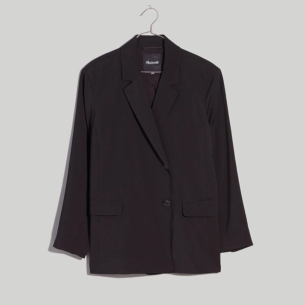 Madewell Black The Relaxed Blazer in Softdrape Size S NJ736 - Picture 5 of 6